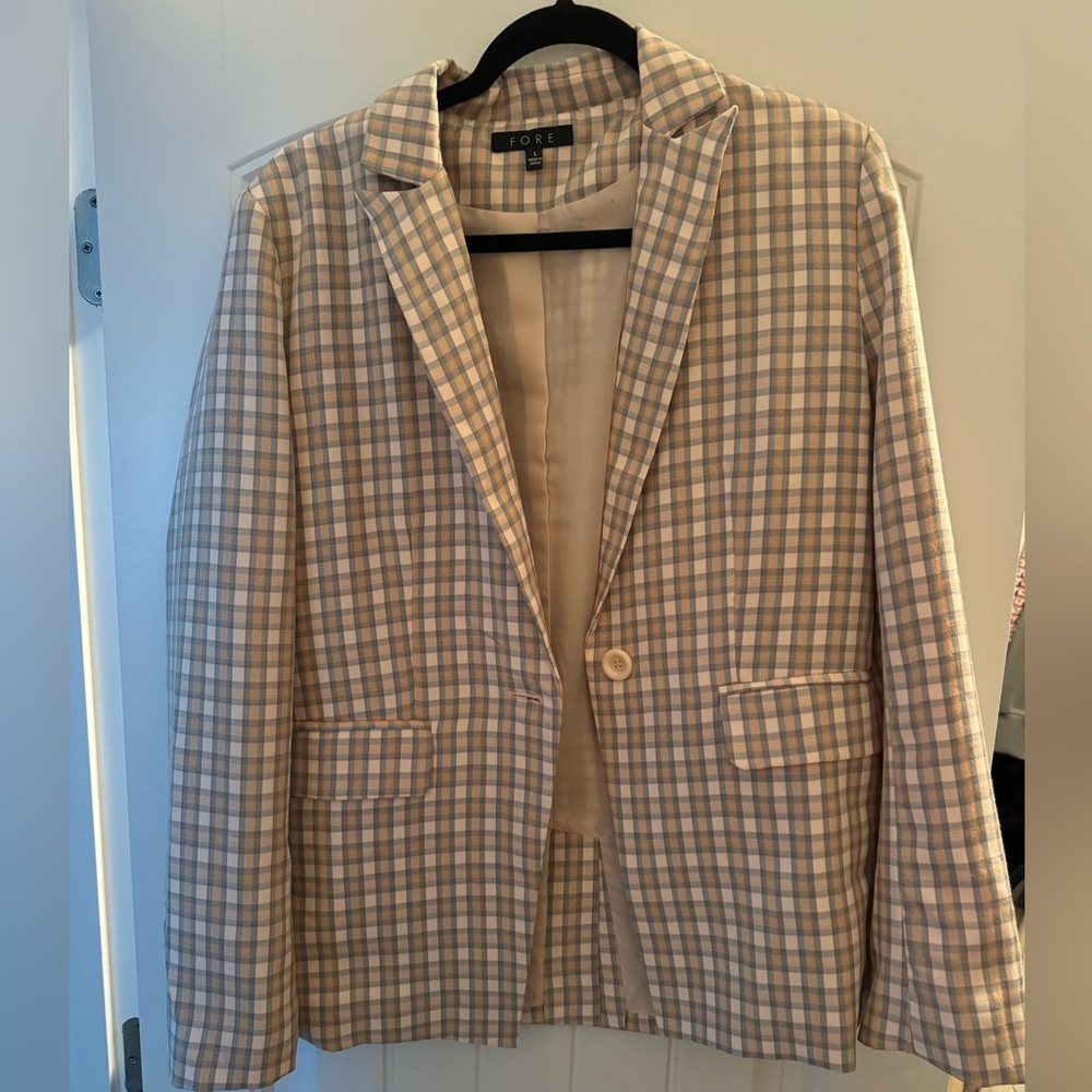 Stylish Plaid Blazer